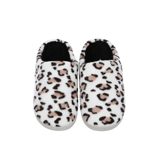 Superweiche Memory Foam Hausschuhe, Leopardenmuster, Gr&ouml;&szlig;e 36, Wei&szlig; und Schwarz image number 2