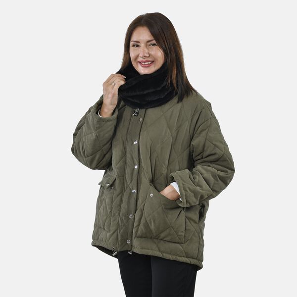 2 in 1 innovativer Infinity Schal und Mütze, Schwarz image number 3