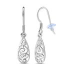 Ohrringe 925 Silber platiniert