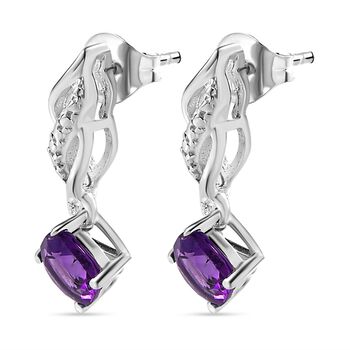 Afrikanische Amethyst-Ohrh&auml;nger - 1 ct.