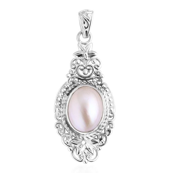 D'Joy Royal Bali - Wei&szlig;er Mabe Perle Anh&auml;nger image number 0