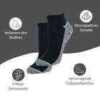 4er-Set Kupferfaser-Kompressions-Socken, Antibakteriell und Anti-Geruch, 41-45,  L/XL, schwarz image number 2