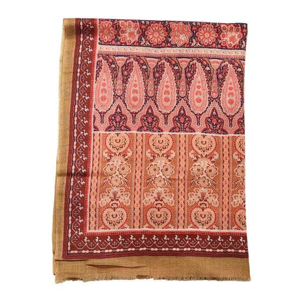 LA MAREY - 100% Kaschmirwolle Schal, Größe - 70 x 190cm. Orange image number 5