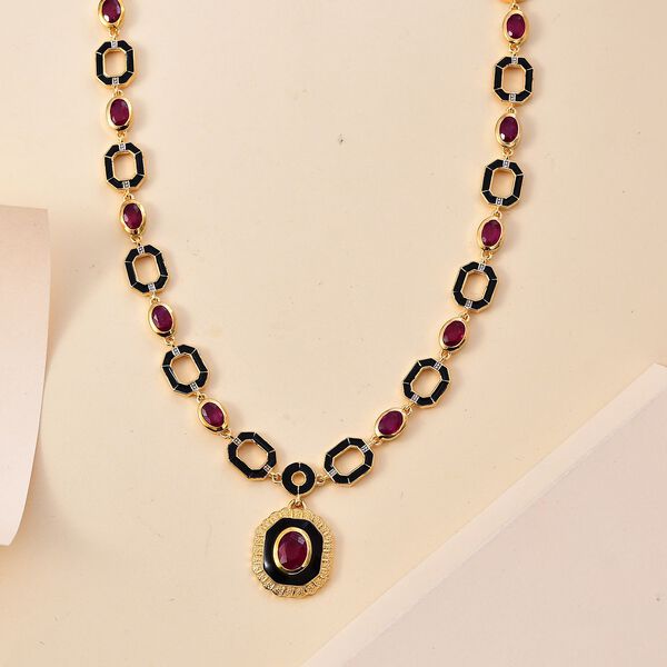 Afrikanische Rubin-Halskette, 45 cm - 12,61 ct. image number 8