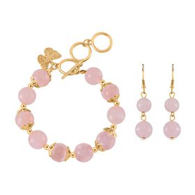 Rosenquarz Schmuckset - 185 ct.
