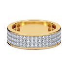 LUXURIANT DIAMOND - Lab Grown Diamant SI-GH SGL zertifiziert Ring, 925 Silber 750 Gelbgold Vermeil (Größe 17.00) ca. 1,00 ct