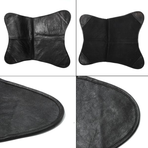 Zusammenklappbarer Butterfly-Sessel aus Echtleder, 92cm, Schwarz image number 8