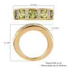 Natürlicher Peridot und Zirkon-Ring, 925 Silber vergoldet  ca. 2,07 ct image number 6