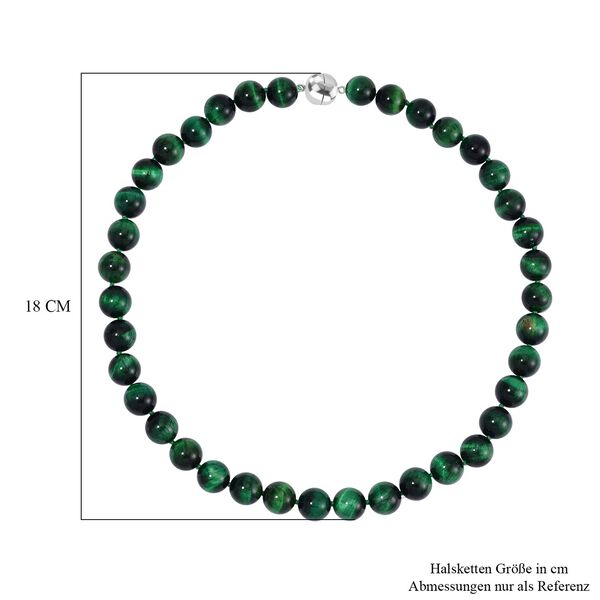 Tigerauge Halskette ca. 50 cm 925 Silber rhodiniert ca. 550,00 ct. image number 4