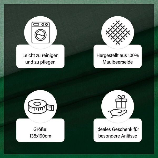 LA MAREY - Chiffonschal aus 100% Maulbeerseide in Grün image number 5