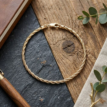 925 Silber vergoldet Armband ca. 19 cm ca. 5,76g