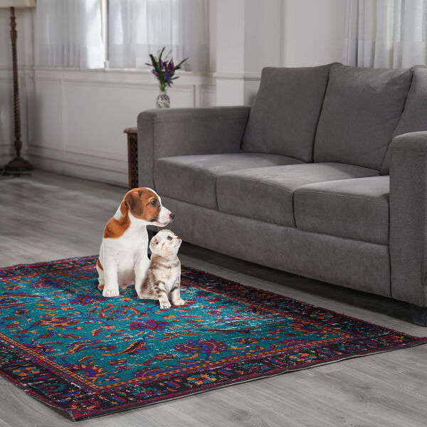 Gewebter Teppich mit Digitaldruck, Gr&uuml;n image number 2