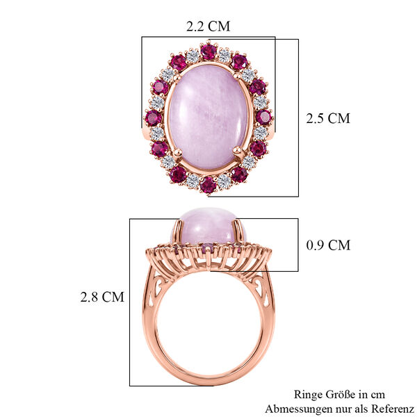 EverTrue Kunzit, Rhodolith Granat und Zirkon Ring - 13,22 ct. image number 7