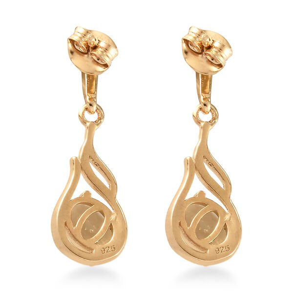 Ouro Verde-Quarz Ohrringe, 925 Silber vergoldet ca. 2,25 ct image number 5