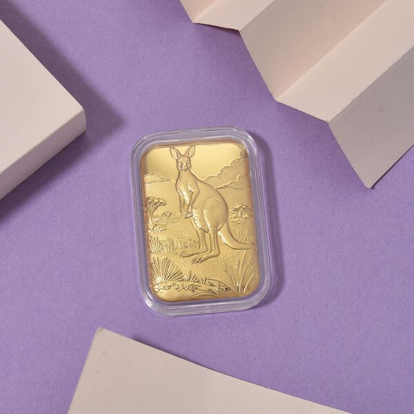 999er Goldbarren mit K&auml;ngurumotiv, 10mg image number 2