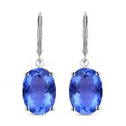 Farbwechsel Fluorit-Ohrringe, 925 Silber rhodiniert ca. 14,08 ct