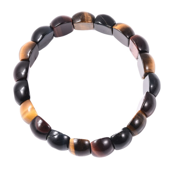 Mehrfarbiges Tigerauge flexibel Armband ca. 17-18 cm lange 149.75 ct image number 3