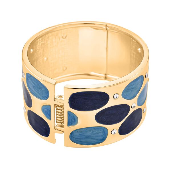 Wei&szlig;er Kristall Armreif ca. 17 cm emailliert image number 5