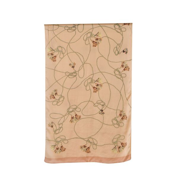 LA MAREY – Satinschal aus Maulbeerseide, braun-beige image number 8