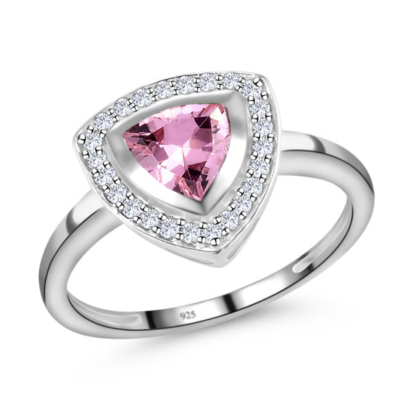 LUSTRO STELLA - rosa und wei&szlig;er Zirkonia-Ring, 925 Silber  ca. 1,50 ct image number 4