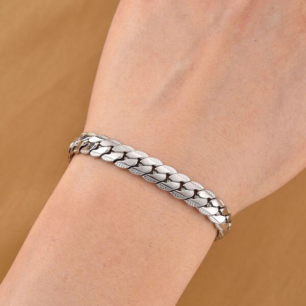 316L Edelstahl Armband ca. 20 cm ca. 13,00g image number 3