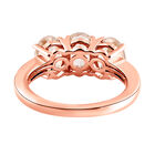 AAA Marropino Morganit und weißer Zirkon-Ring, 925 Silber Roségold Vermeil  ca. 2,44 ct image number 5