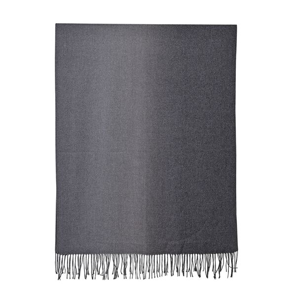 Eleganter Ombre-Schal mit Fransen, 68x180 cm, Steingrau image number 2