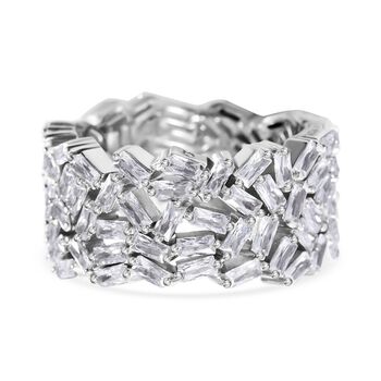 LUSTRO STELLA Wei&szlig;er Zirkonia-Ring - 10,41 ct.