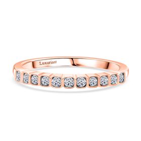 LUXURIANT DIAMOND - Lab Grown Diamant SI-GH Ring 925 Silber 750 Roségold Vermeil (Größe 17.00) ca. 0.25 ct LUXURIANT DIAMOND - Lab Grown Diamant SI-GH Ring 925 Silber 750 Roségold Vermeil (Größe 17.00) ca. 0.25 ct