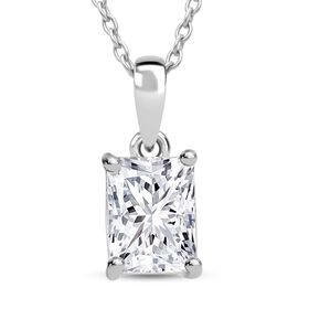 LUXURIANT SGL zertifizierter SI-GH Labor Diamant Anhänger mit 50cm Kette, 925 Silber rhodiniert - 1 ct.