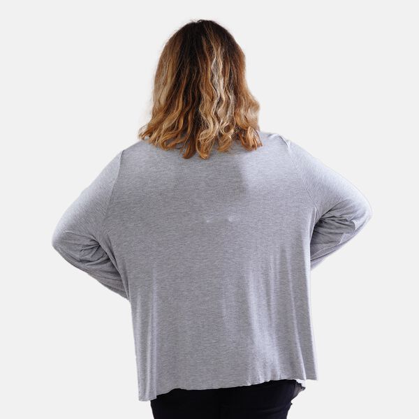 LA MAREY - Wasserfall Cardigan, S/M, grau image number 2