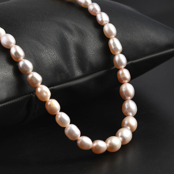 AA Mehrfarbige Perle Halskette, ca. 45 cm 925 Silber 750 Gelbgold Vermeil image number 1