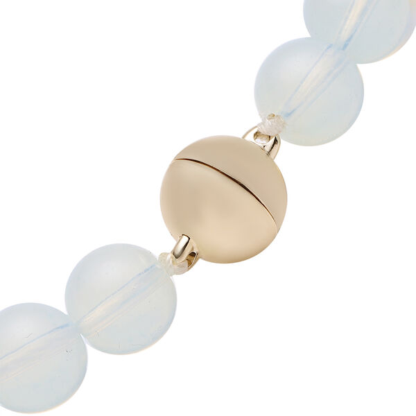 Opalit und wei&szlig;e Kristall-Halskette, ca. 49.5 cm,  goldfarben ca. 214,00 ct image number 6