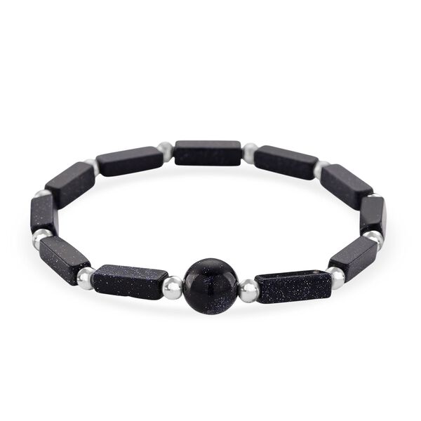 Blauer Sandstein, Erstellt weißes Katzenaugen Schmuckset ca. 175.00 ct image number 7