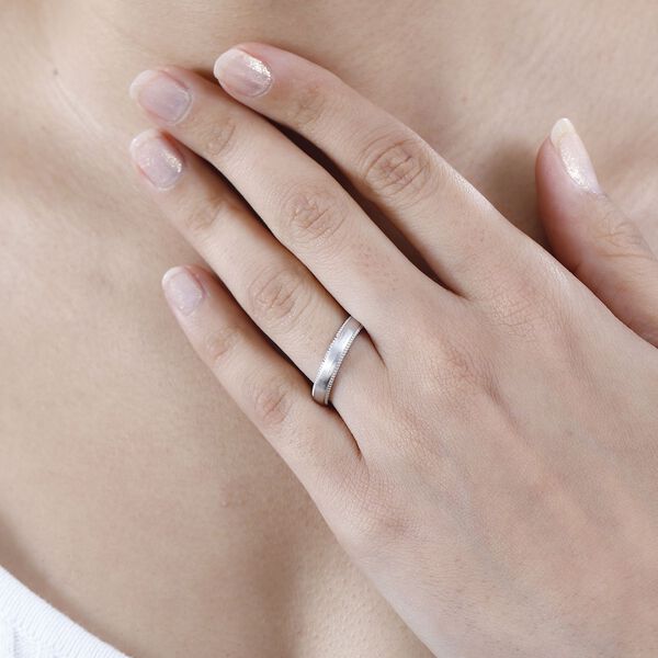 Klassischer Bandring, 925 Silber rhodiniert, (Gr&ouml;&szlig;e 18.00) ca. 4,73g image number 3