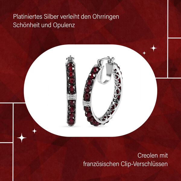 Infinity rote Granat-Ohrringe image number 8