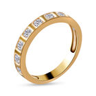 LUSTRO STELLA - Weißer Zirkonia Ring 925 Silber vergoldet (Größe 16.00) ca. 0,72 ct image number 2