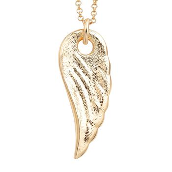 Wei&szlig;er Kristall Fl&uuml;gel-Anh&auml;nger mit Kette - 10 ct.