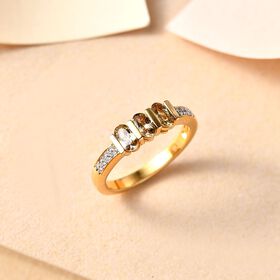 AA natürlicher goldener Tansanit und Zirkon Ring - 0,85 ct.