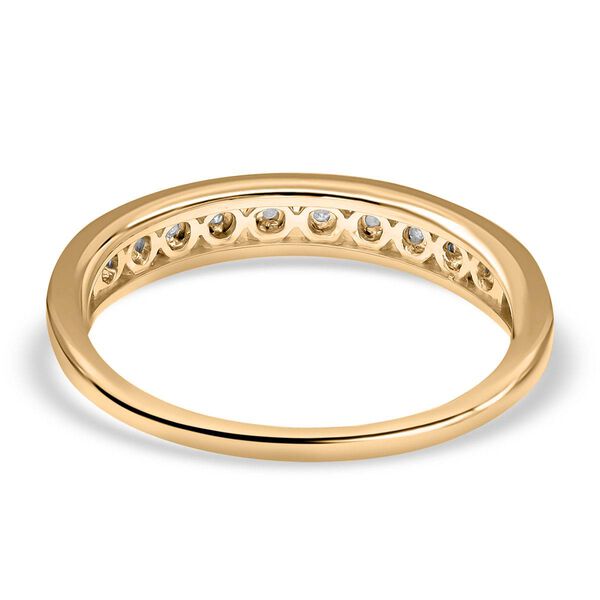 Half Eternity Diamant Ring, 925 Silber mit Gelbgold Vermeil image number 14