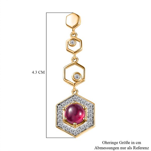 Afrikanische Rubin und Zirkon-Ohrringe - 5,45 ct. image number 7