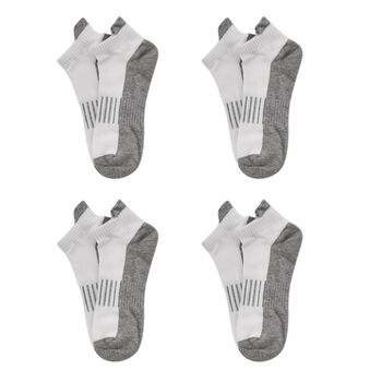 2er-Set Kupferfaser-Kompressions-Strumpfe, Antibakteriell und Anti-Geruch, L/XL (41-45), Wei&szlig; und grau