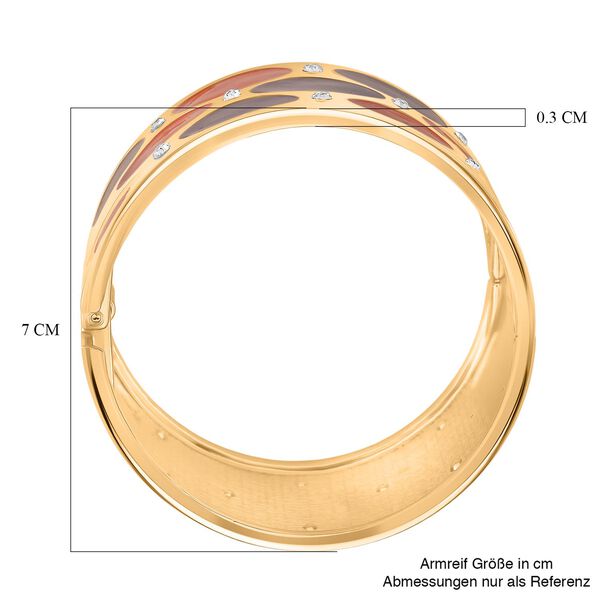 Wei&szlig;er Kristall Armreif ca. 17 cm emailliert image number 6