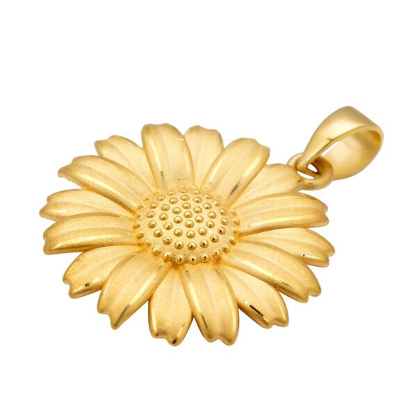 Sonnenblumen-Anhänger in 999 Gelbgold, 2,27g image number 4