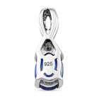 AA tansanischer, blauer Spinell und weißer Zirkon-Ring und Anhänger, 925 Silber platiniert ca. 2,17 ct image number 6