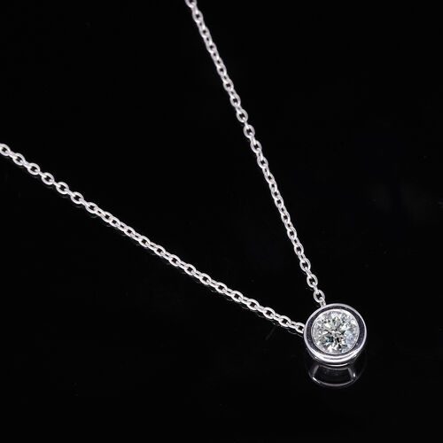 LUXURIANT DIAMOND- Labor VS Diamant-Anhänger mit 50cm Kette, 925 Silber platiniert- 0,25 ct. image number 7