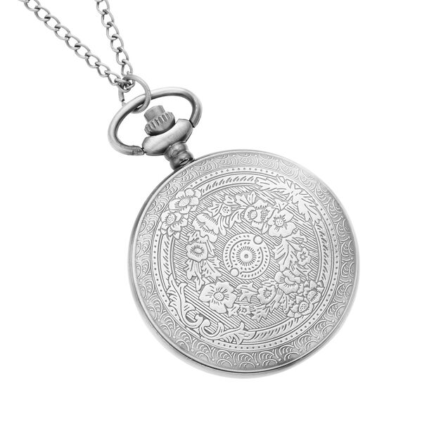 Strada - Taschenuhr, Japanisches Uhrwerk, silberfarben image number 4