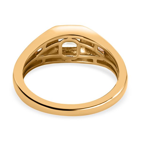 Nat&uuml;rlicher, goldener Tansanit und Zirkon-Ring - 0,59 ct. image number 5