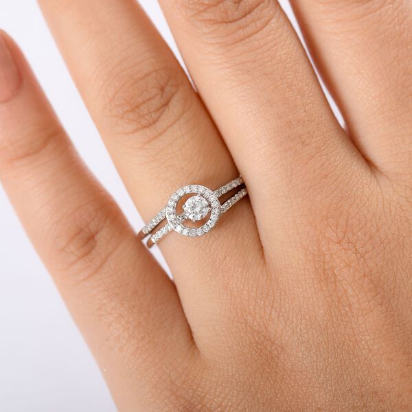 LUXURIANT DIAMOND - Lab Grown Diamant SI-GH SGL zertifiziert Schmuckset 925 Silber rhodiniert (Größe 18) ca. 0,50 ct. image number 3