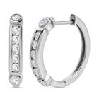 Moissanit Ohrringe, 925 Silber rhodiniert, ca. 0.84 ct